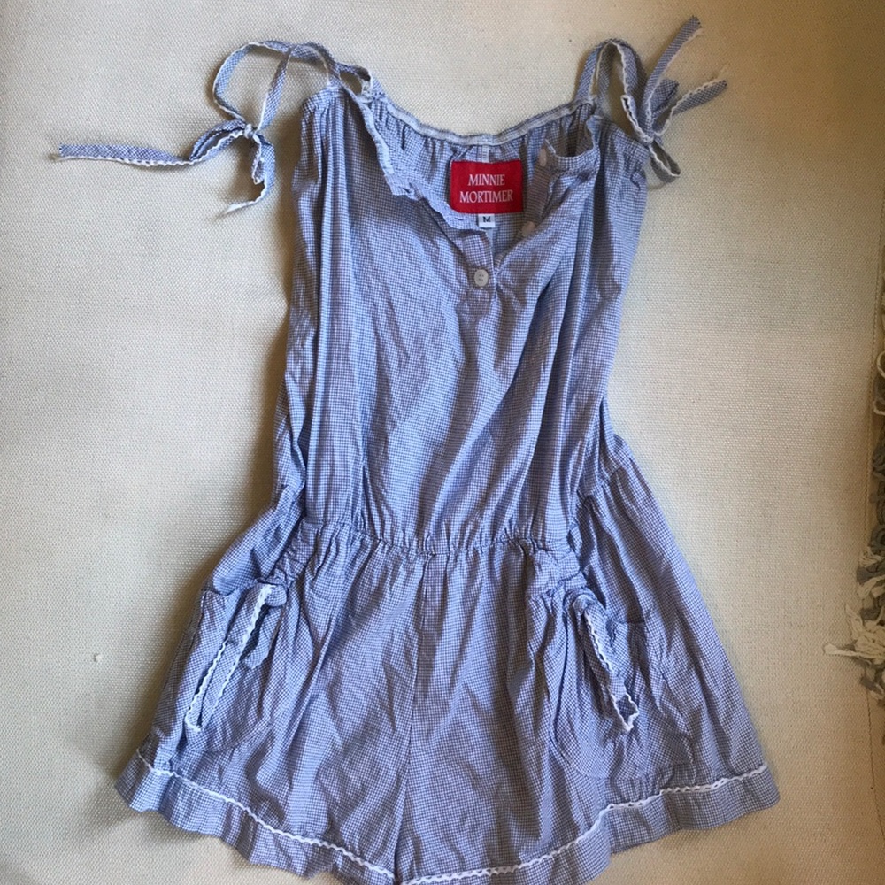 Gingham Minnie Mortimer romper